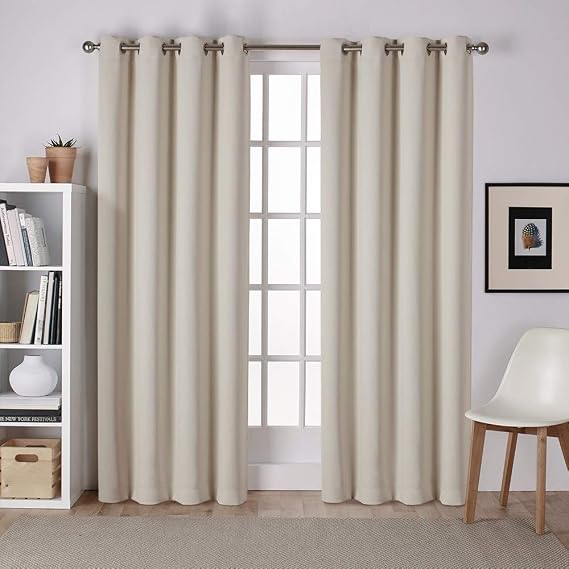 Özel Home Yalıtımlı Karartma Perdesi, Delikli Pencere Panelleri, Saten Kumaş (2’Li Set)