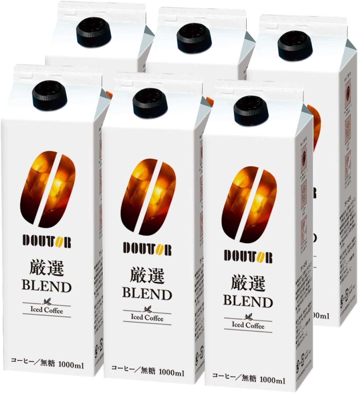 Doutor Coffee Liquid Coffee Unsweetened 1000ml x 6 bottles