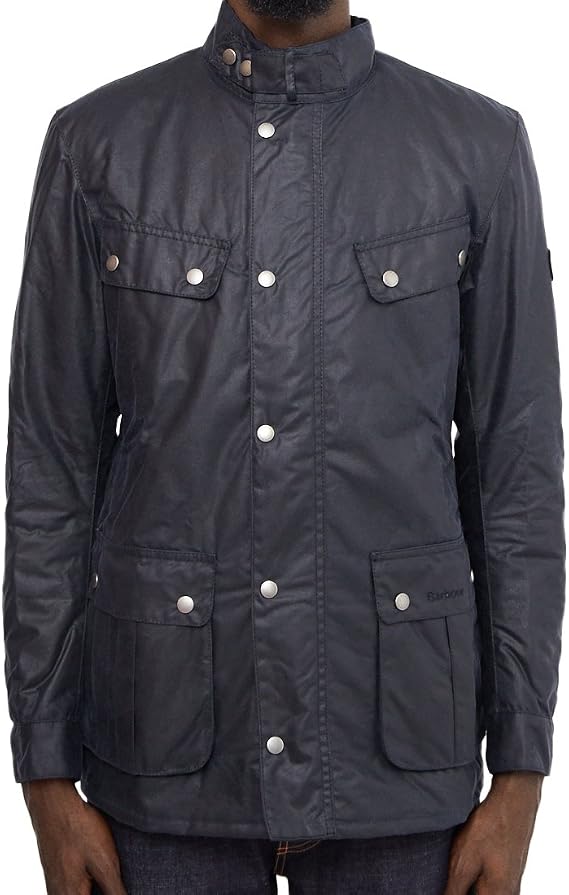Barbour International Men's Waxed Duke Jacket Navy XL