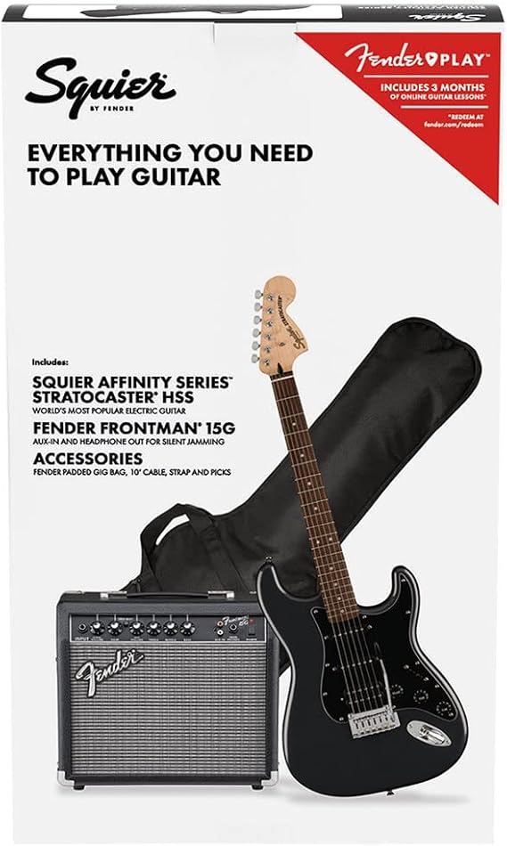 Squier by Fender Affinity Stratocaster HSS Beginner Electric Guitar Pack