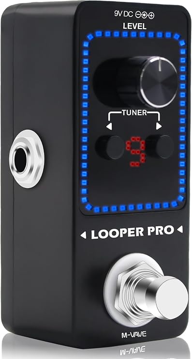 M-VAVE Loop Pedal Pro - 40 Minute Looping Time 9 Loops Professional Guitar Looper Pedal with Tuner for Electric Guitar One-Step Looping Unlimited Overdubs Undo Redo
