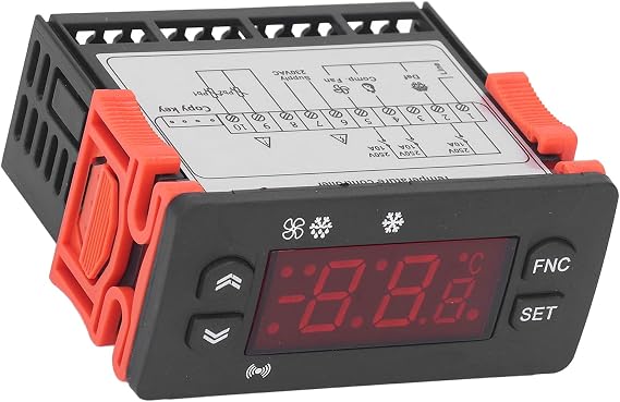 Digital Tempeartur Controller AC 220V Temperature Calibration Thermostat Controller for Refrigerator and Cooler, with Sensor Probe
