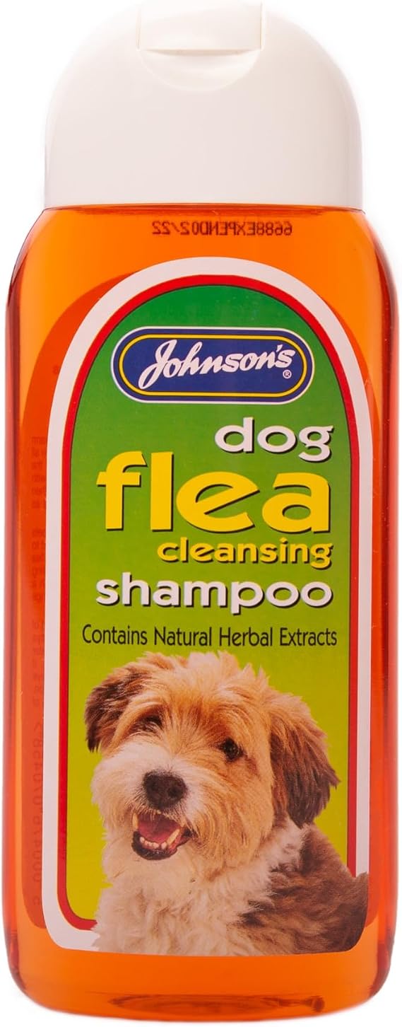 Johnsons Dog Flea Cleansing Shampoo - Eucalyptus and Citronella, Paraben-Free - 400ml