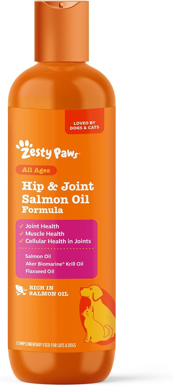 Zesty Paws Hip & Joint Salmon Oil For Cats & Dogs, 250ml