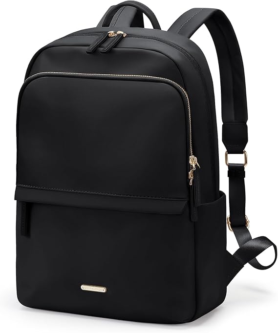 GOLF SUPAGS Laptop Backpack for Women Slim Computer Bag Work Travel College Backpack Purse Fits 14 Inch Notebook (Black)