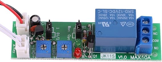 Marvellous DC 5V 12V 24V Adjustable Cycle Timer Delay On/Off Switch Relay Module (12V 0-120min)