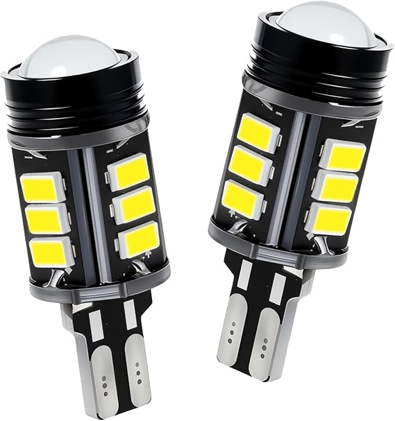 2PCS T15 W16W LED Reverse Bulbs 12V-24V Super Bright CANBUS Error Free 26SMD 955 912 921 906 904 7000K Replaceable Head Lamps for Car Reverse Lights Backup Lights