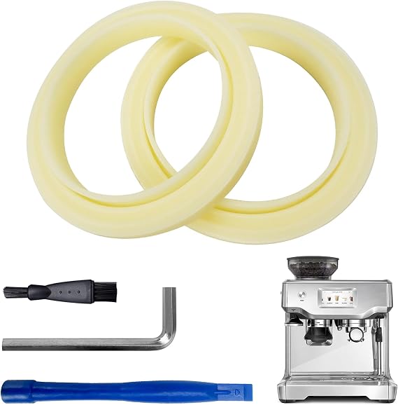 2Pcs Coffee Machine Group Head Seal Gasket,54mm Silicone Steam Ring Replacement for Breville Espresso Machines870/878/880/860/840/810/450/500/ Sage 500/810/870/875/878/880