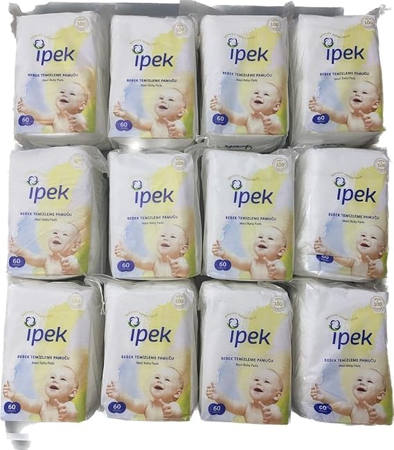 İpek Bebek Temizleme Pamuğu 720 Adet (12pk*60)