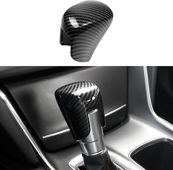 Gear Shift Cover Compatible with Honda Accord 2018-2024 for Honda Civic 2022-2025 for Honda CRV HRV 2023 2024 2025 Accessories Carbon Fiber Sports Style Shift Knob Cover Trim Protector