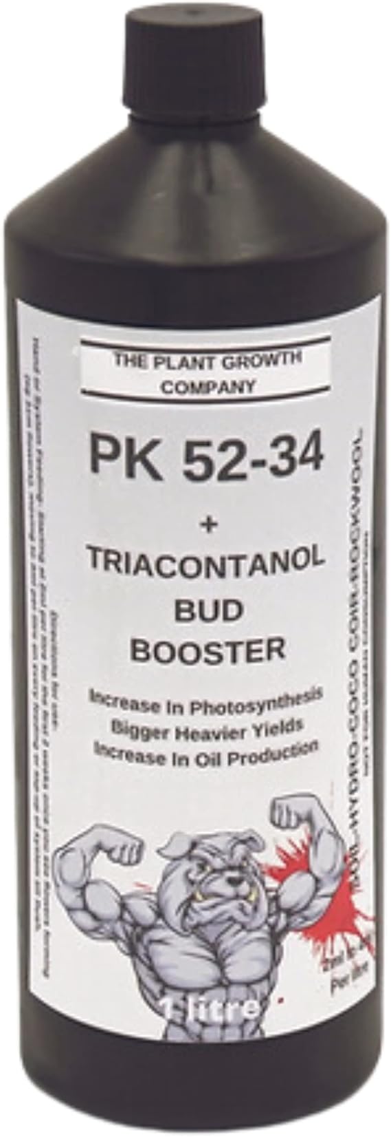 PK 52-34 + Triacontanol Bud Booster - Liquid Fertilizer for Indoor Plants & Herbs - Natural Formula with Hydroponic Nutrients for Bud & Flower Growth, Oil Production - 1 Litre