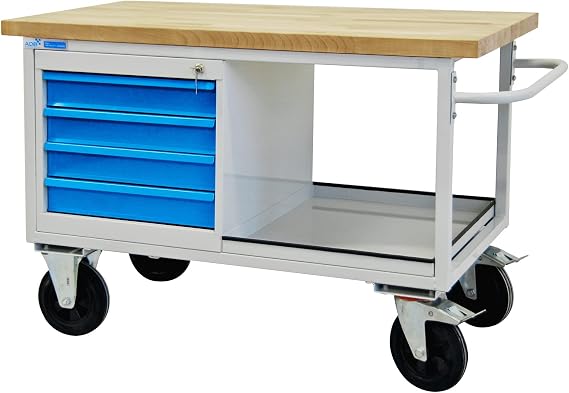 ADB Table Trolley Workbench Workbench Trolley Workshop Work Table with Wheels