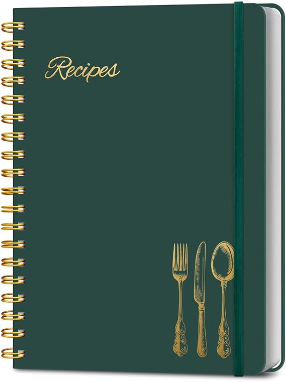 Recipe Book to Write in Your Own Recipes, Spiral Blank Cookbook 150 Recipes
