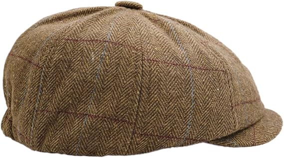 Newsboy Cap Gatsby Baker Boy Hat Flat Caps Tweed Adjustable Peaky Herringbone Cloth Cap Hat