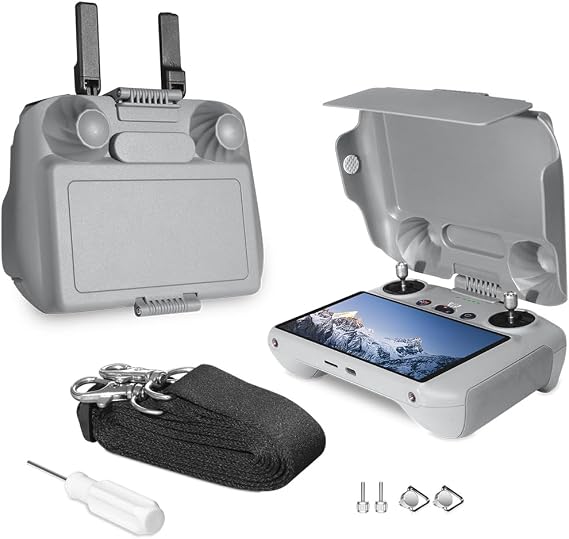 Arzroic RC 2 güneş Hood gölge kordon ile DJI Mini 4 Pro & DJI hava 3 aksesuarları RC2 denetleyici ekran koruyucu Joystick kapak