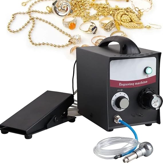 ZIJINGY Single-Head Pneumatic Impact Engraving Machine Engraver Hand Stone Setting Tools for Jewelry Making