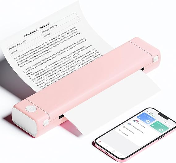 Phomemo M08F Thermal Printer A4 Bluetooth Printer + 10 Pieces Thermal Paper