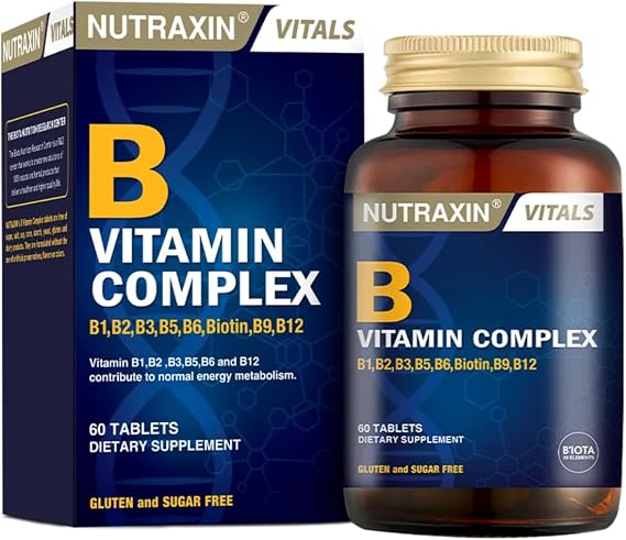 Nutraxin Vitamin B Complex - 60 Tablets, 2 Month Supply