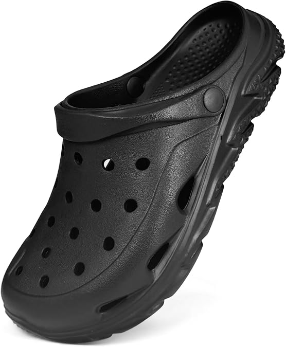 Mens Womens Garden Clogs Shoes with Arch Support, Unisex Adult Classic Slip On Slides Sandals Outdoor Beach Pool Slipper