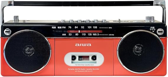 Aiwa Boombox Audio -G RCP2 Cassette Tape Player Red GAA4-RCP0002 RD