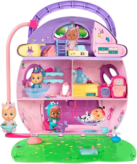 Cry Babies Magic Tears 904026 Dreamy Sound, Light, Movable Toy Mega House, 55cm