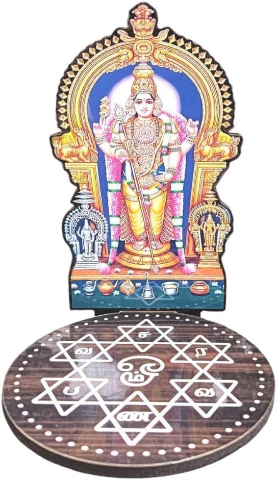 Traditional Designed Thiruchendur Murugan Diya Stand Mada Vilakku