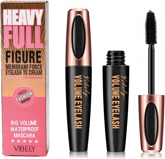 HIVETZ Waterproof Volume & Length Mascara - False Lash Effect, No Smudging, 4D, Long Lasting Fibre