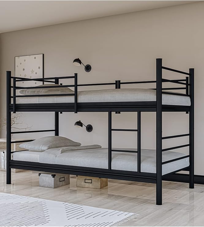 metalia GM 129 LEVEL AYRILABİLİR ÇİFTLİ RANZA SİYAH 90X190