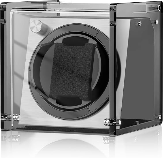 Watch Winder Smith Automatic Watch Winder for 1 Watch, with a 12-Point Stop Function, 4 Rotation Modes and a Super Quiet Japanese Motor