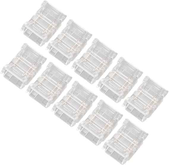 Quick Connection LED Strip Connectors Easy Install for Party Warehouse Factory 10mm 10 Pcs [Energy Class A]