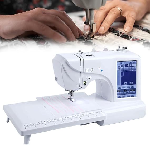 Automatic Embroidery Machine, 158 Built-in Designs Sewing and Embroidery Machine with 4" X 9.2" Embroidery Area and LCD Touch Screen, 210 Built-in Letters and 30 Design Borders