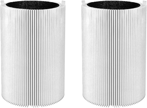 2 Pack 411 Replacement Filter for Blueair Blue Pure 411 411+ 411 Car and Mini Air Purifier, 3-in-1 HEPA Filter