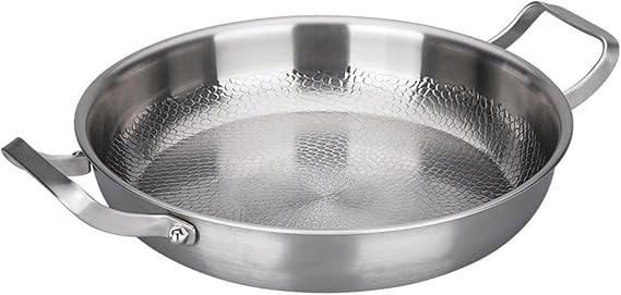 Titanium Hammered Pan, 2026 New Upgrade Double Handle Non Stick Titanium Pans for Cooking, Ultra-Durable, Scratch-Resistant, Even Heating Frying pans, Compatible With All Cooktops ,No Lid,10.24IN