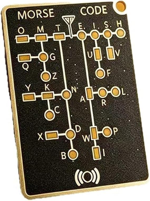 Morse Code Trainer Card -Interactive LED Audio Telegraph Practice Tool Real-Time Feedback Record Playback Portable PCB