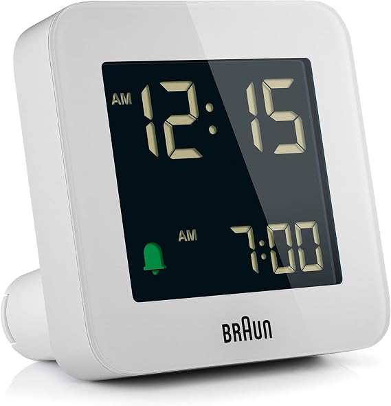 Braun BC09 dijital seyahat saati, beyaz
