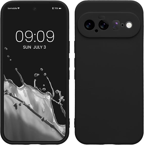 kwmobile Case for Google Pixel 11 Case - Protective Slim TPU Phone Cover - Soft Matte Finish - Black Matte