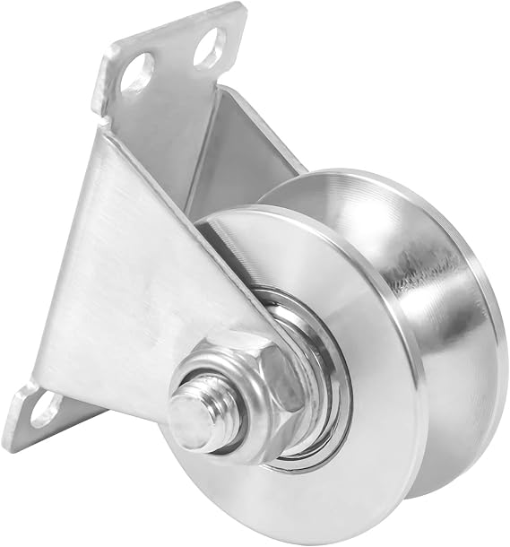 1Pack U-Type Steel Pulley Block Mute Bearings Sliding Roller Track Wheel