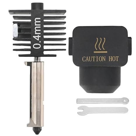 A1 Mini Hotend Kit, 3D Printer Print Head with 0.4mm Hardened Steel Nozzle, Replacement for Bambu Lab A1/A1 Mini