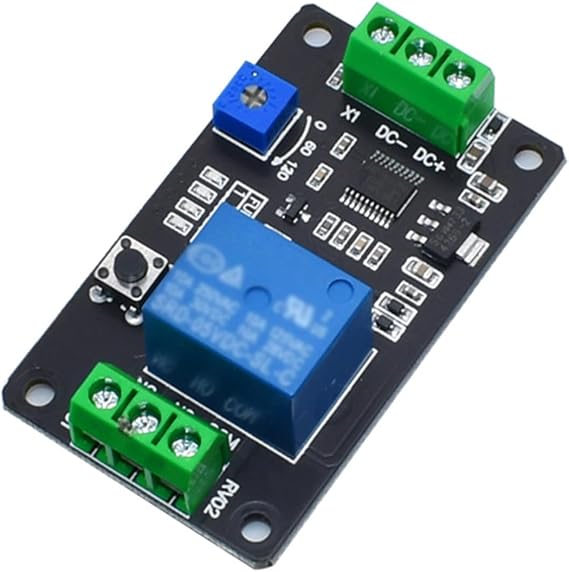TRM01 Delay Time Relay DC 5V Self-Locking Relay On/Off Time Delay 0.1-120s,Compatible with NE555 Timer