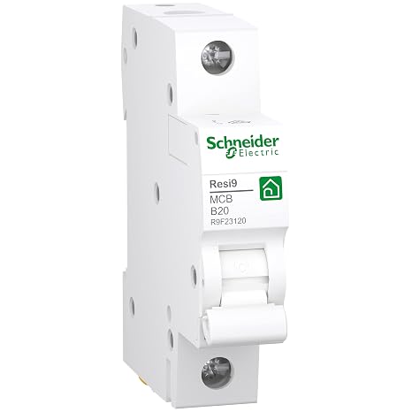 Schneider Electric Resi9 Circuit Breaker 1-Pole, 20A, Feature B, 6 kA, Item Number R9F23120, 1 Piece