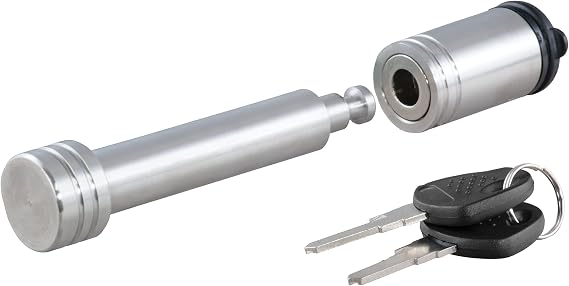 CURT 23516 Stainless Steel Trailer Hitch Lock, 5/8-Inch Pin Diameter, Fits 2-Inch Receiver