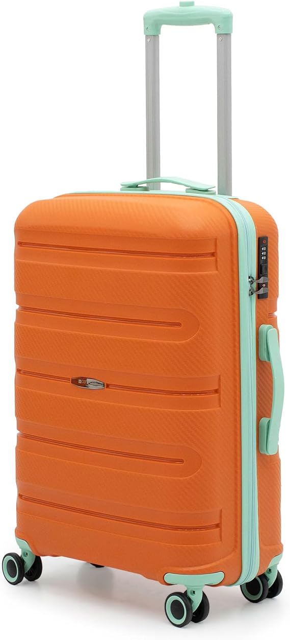 Cotpoly Large Size Suitcase, Polypropylene Suitcase, Artemis Shockproof Suitcase (Orange Large)