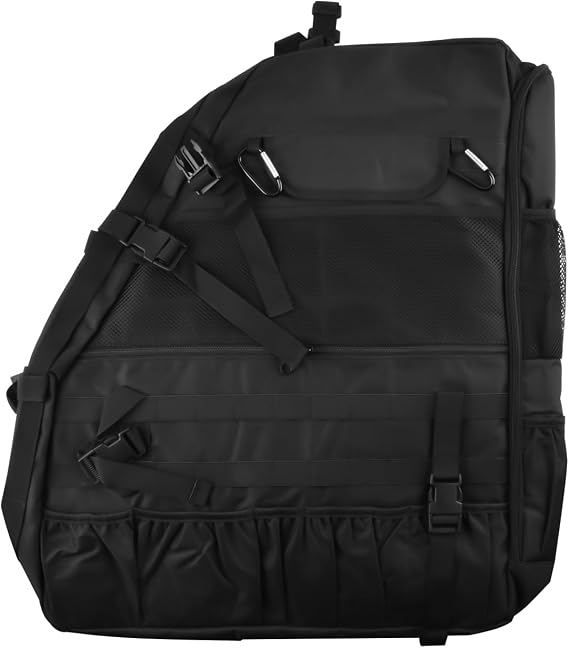 Roll Bar Storage Bag Cage Cargo For Jeep Wrangler JK JKU JL 4-Door 2007-2019 SaddleBag with Multi-Pocket Organizers Storage Bag Tool Kit (1pcs left)