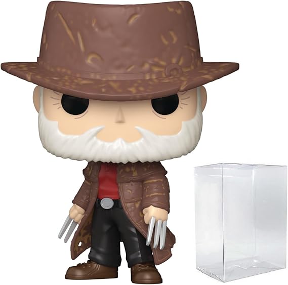 POP Marvel: Wolverine 50th Anniversary - Old Man Logan Funko Vinyl Figure (Bundled with Compatible Box Protector Case), Multicolor, 3.75 inches
