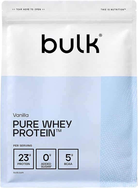 Bulk Pure Whey Protein Powder, Vanilla, 1 kg