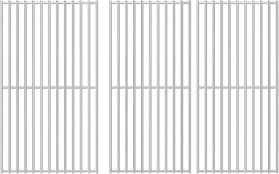 Denmay 41.5 x 60.5 cm Stainless Steel Cooking Grate Replacement Parts for Burnhard FRED Series, Cosmogrill Pro & Deluxe 4+1, Taino, Tarrington House Paxton 3 Burner Gas Grill, Dishwasher Safe, 3 Pack