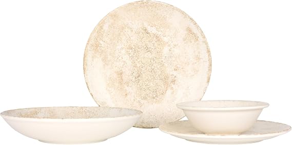 Bonna Dinnerware Set (Large) - Nacrous - 24 Pieces - 6 Persons - Porcelain