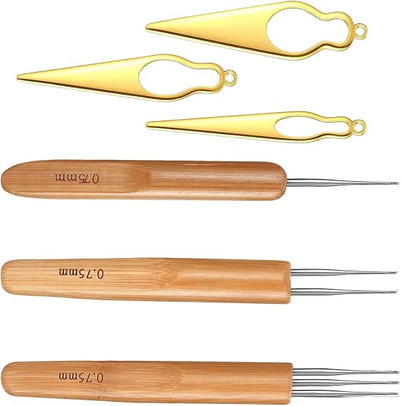 Dreadlock Crochet Hook Set 0.75mm for Loc Maintenance