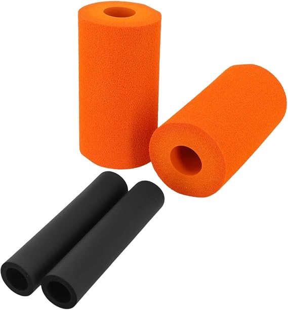 Replacement Foam Pad Leg Curl and Extension Machines, 2 Pack High Density Fitness Equipment Sponge Grip Sleeve Inversion Table and Gym Gear(140MM orange)