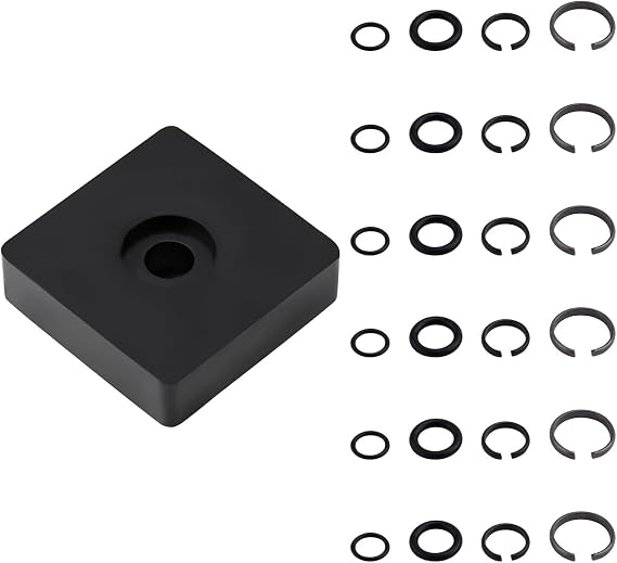 6 Sets 3/8" and 6 Sets 1/2" Impact Retaining Ring Clip Impact Friction Rings with O-Ring, Including Retainer Ring Anvil Install Tool for Milwaukee Electric and Pneumatic Impact Wrench